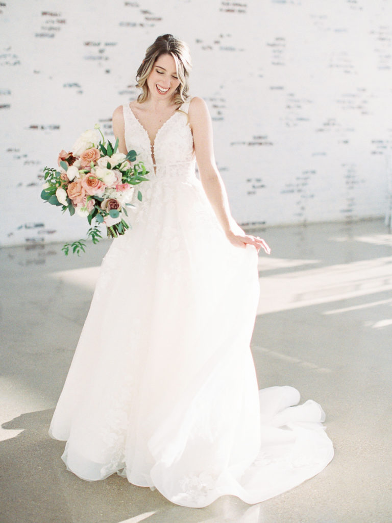Dallas wedding photographer | indoor bridal portrait at Firefly Gardens